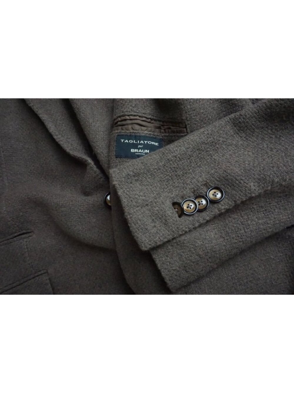 Tagliatore Green Heavy Woven Cotton Blend Sport Coat Jacket Sz 44R US Brand New